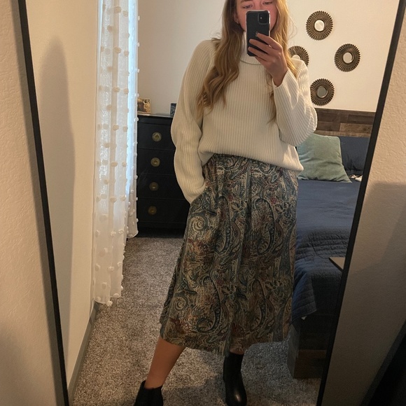 Silk Midi Skirt - Picture 2 of 4